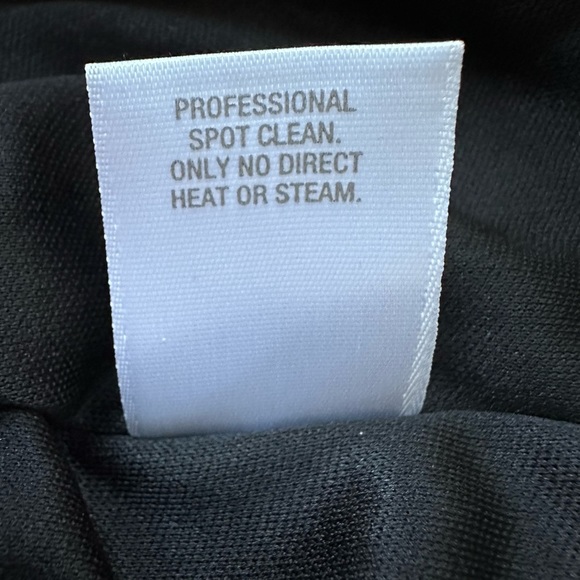 Black Cocktail Dress One Shoulder Silver Chain Strap One Flutter Fits Large - Picture 11 of 12